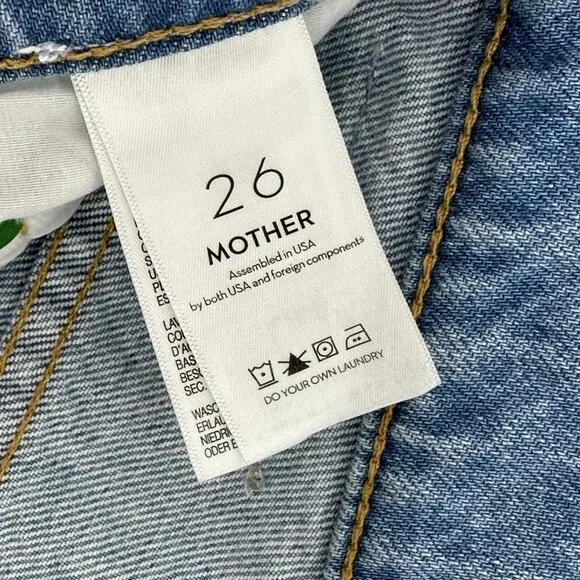 Mother Snacks Twizzy Nothing Else Like It Women's Size 26 High Waist Jean Shorts